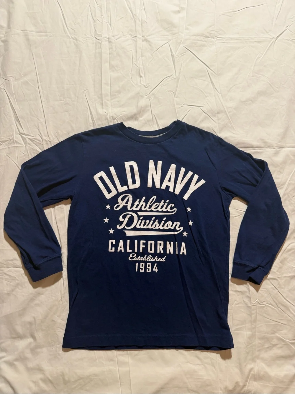 Old Navy Boys Graphic Long Sleeve T-Shirt Blue Size M (8)